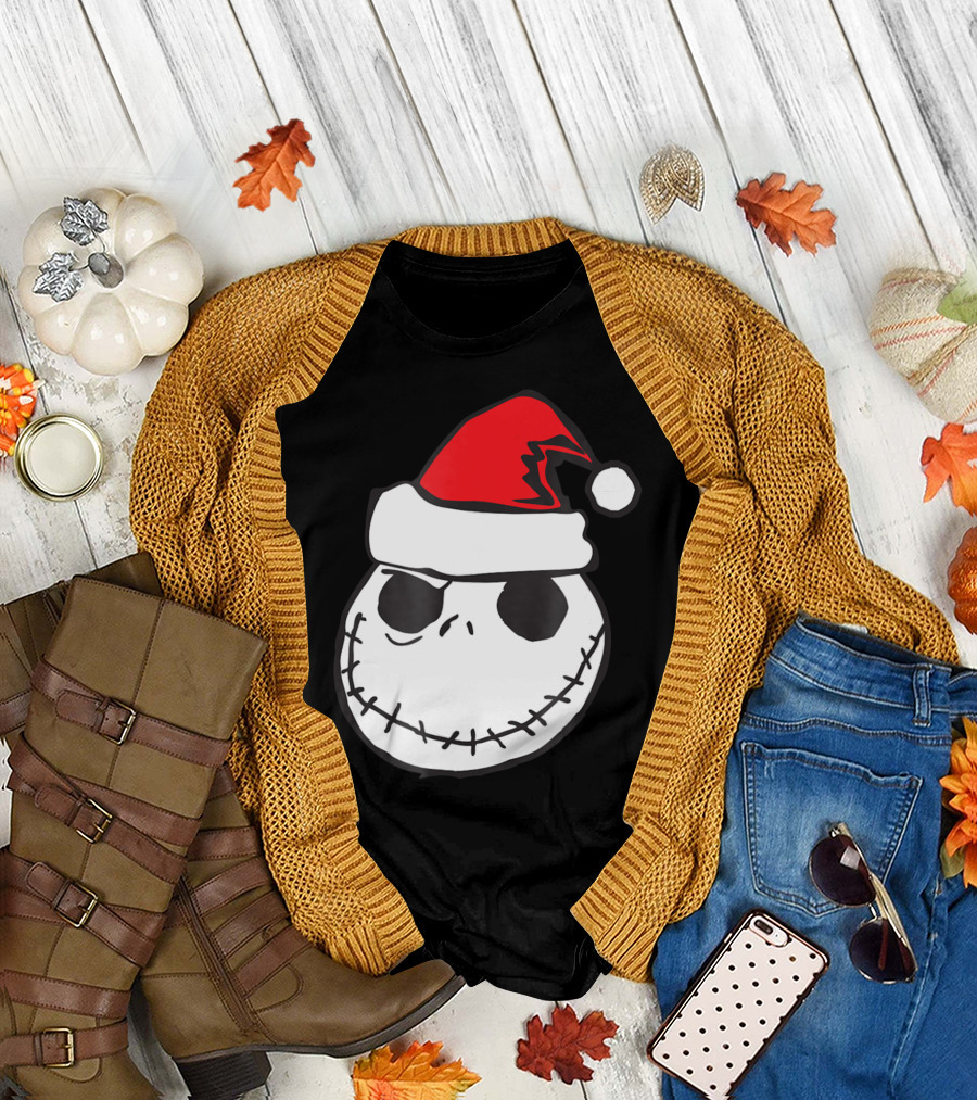 Disney Jack Skellington Santa Hat T-Shirt