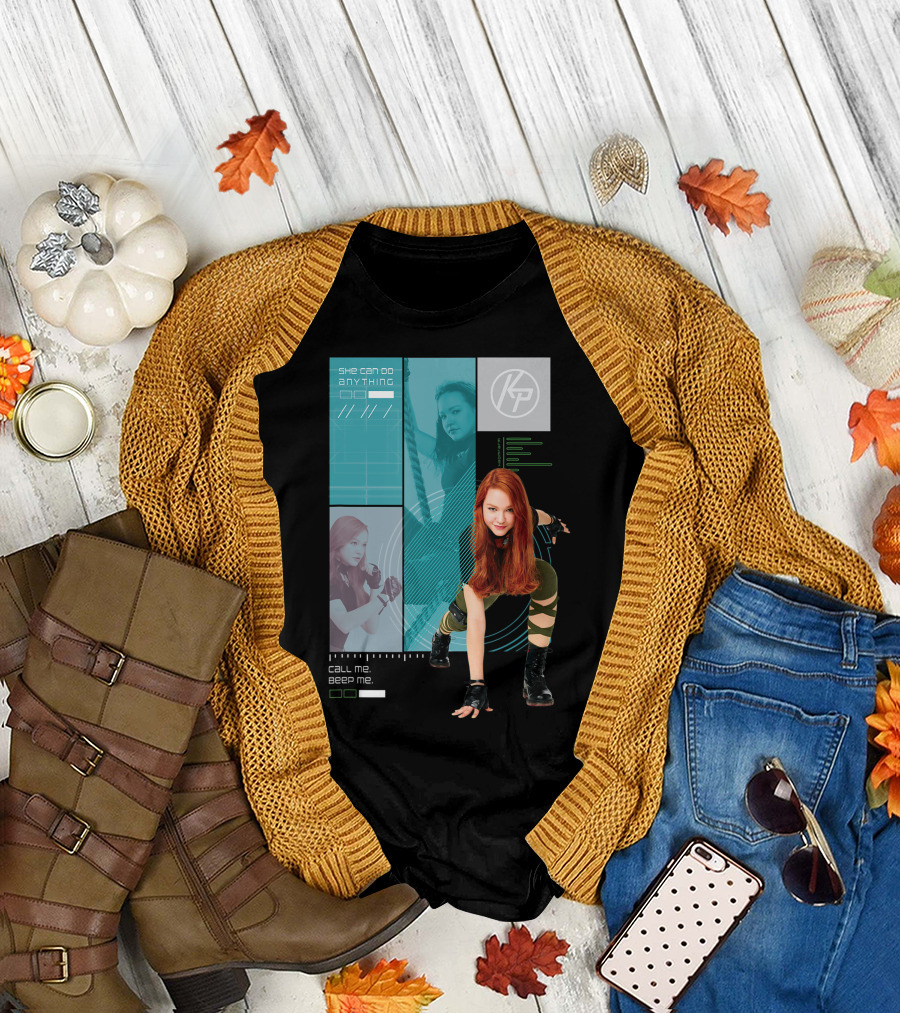 Kim Possible Live Action Call Me Beep Me She Can Do Anything KP T-Shirt