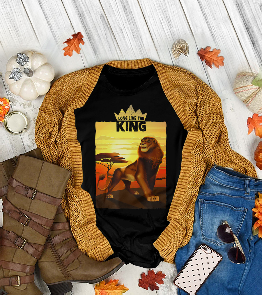 Disney Lion King Long Live The King Sunset Savanna Scene T-Shirt