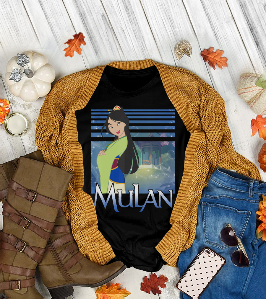 Mulan Disney Princess Green Dress Sparkles T-Shirt
