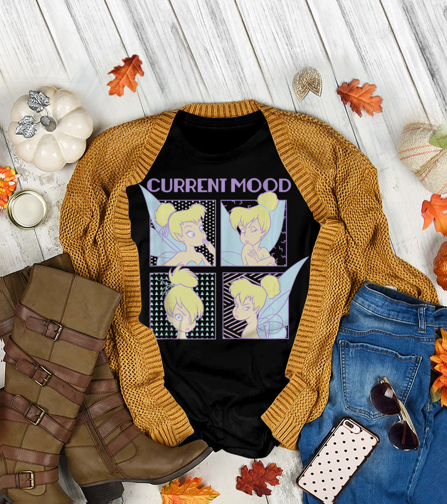 Disney Peter Pan Tinkerbell Current Mood Panels T-Shirt
