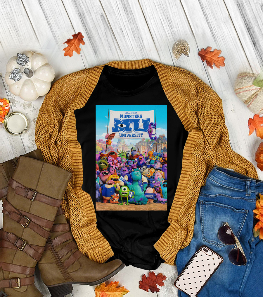 Disney Pixar Monsters University MU Group Scene T-Shirt