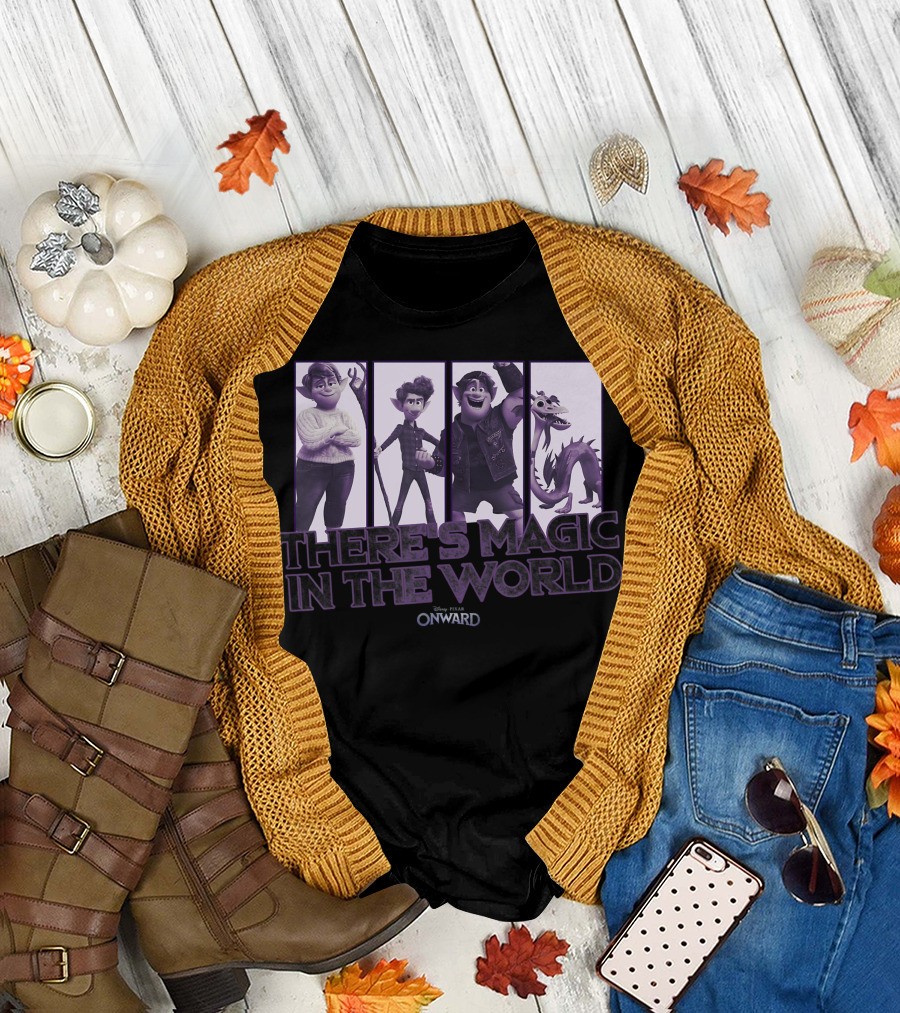 Pixar Onward Characters Group Magic Scene T-Shirt