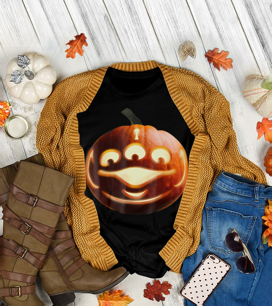 Disney Pixar Toy Story Alien Face Pumpkin Carving T-Shirt