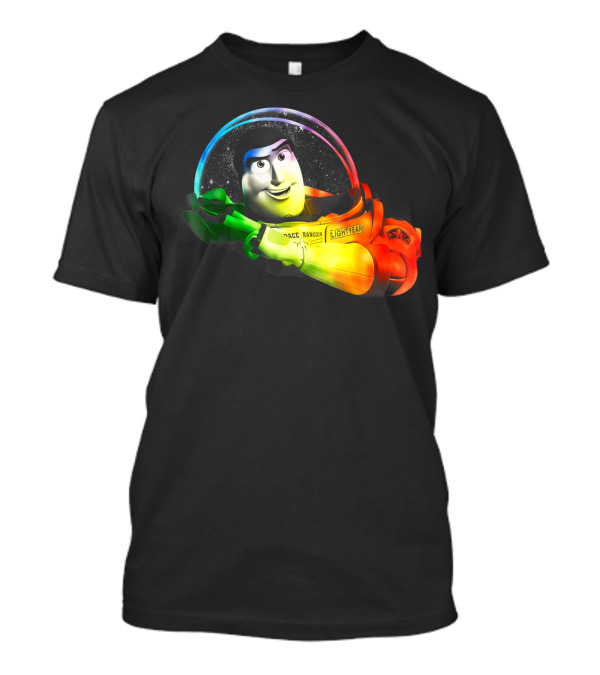 Disney Pixar Toy Story Buzz Lightyear Space Ranger Rainbow T-Shirt