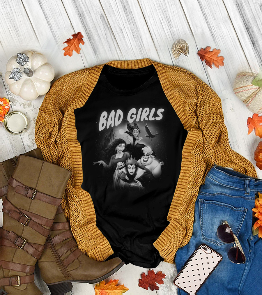 Disney Princess Villains Bad Girls Club Maleficent Evil Queen Ursula Gothel T-Shirt