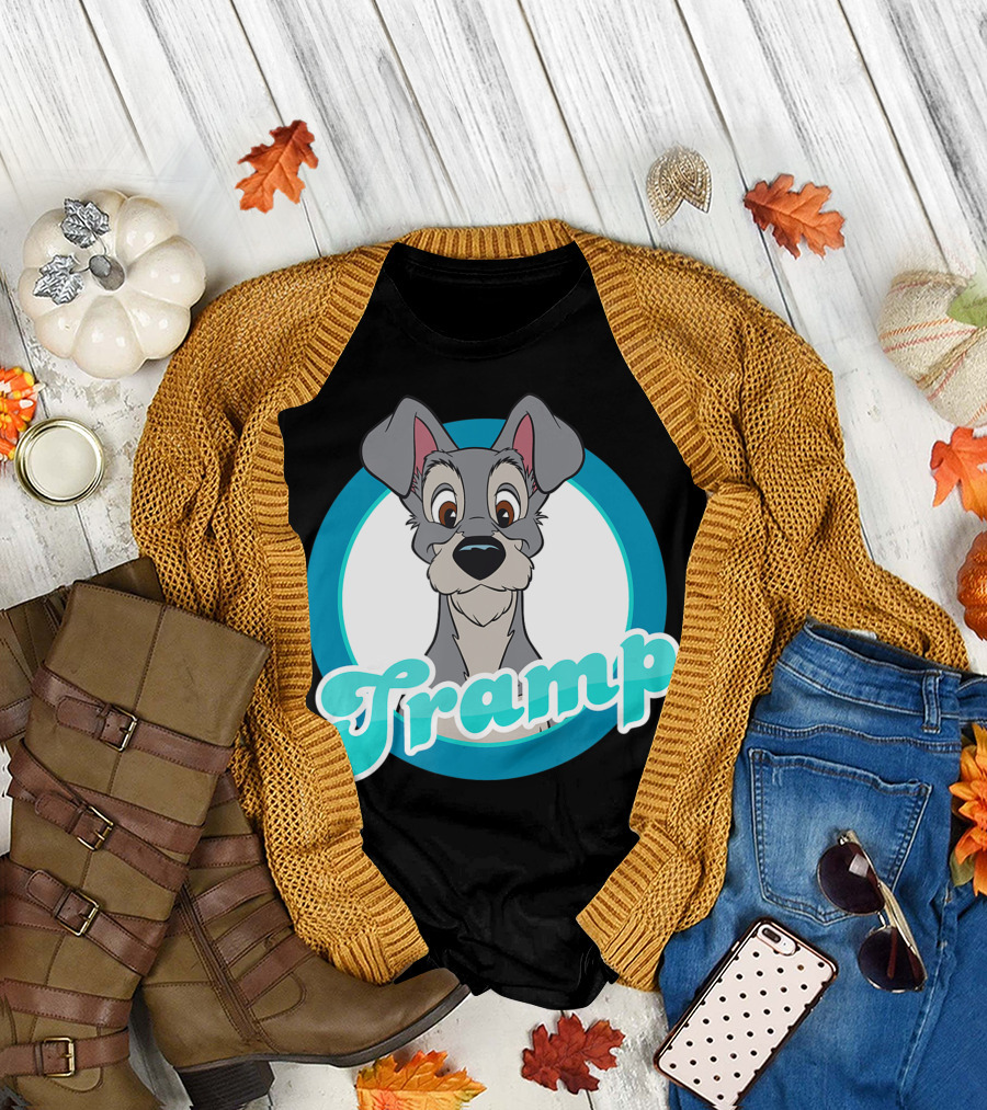 Disney Tramp Face Lady And The Tramp Iconic Character T-Shirt