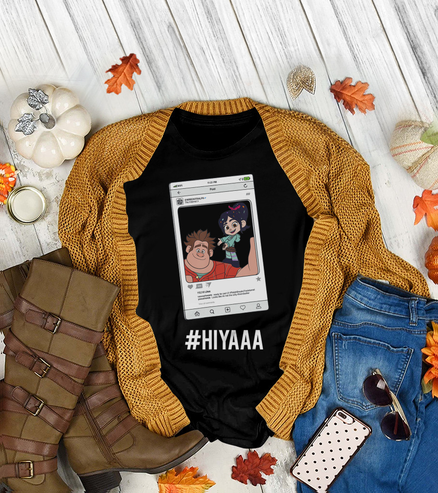 Wreck It Ralph Vanellope Hiyaaa Selfie Screenshot Instagram Post T-Shirt