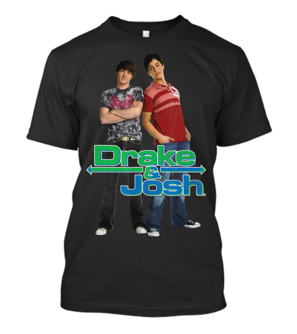 Drake And Josh Classic Logo With Drake And Josh Characters T-Shirt