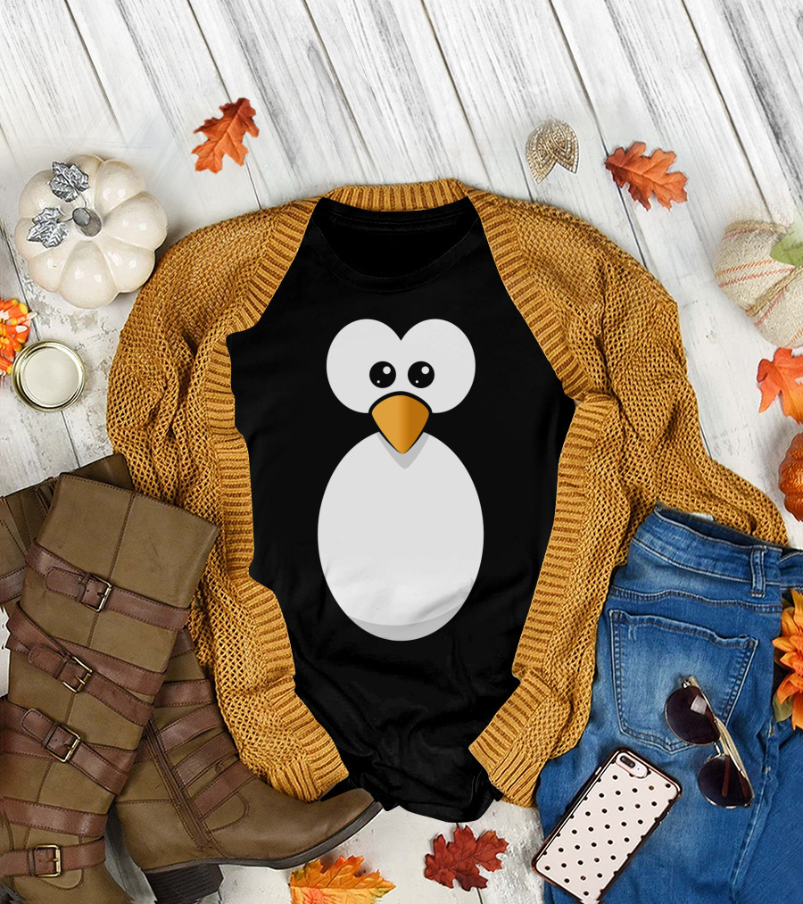 Funny Halloween Black Penguin Costume Penguin T-Shirt