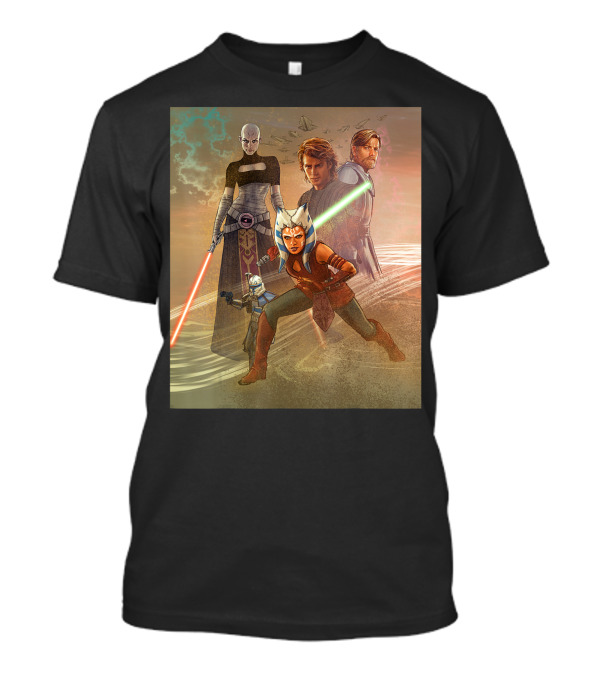 Star Wars Celebration The Clone Wars Anakin Ahsoka Mural T-Shirt