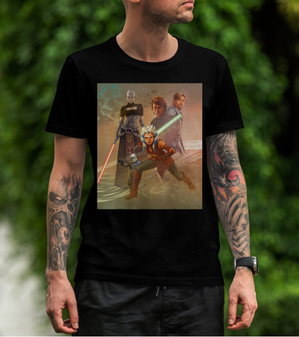 Star Wars Celebration The Clone Wars Anakin Ahsoka Mural T-Shirt