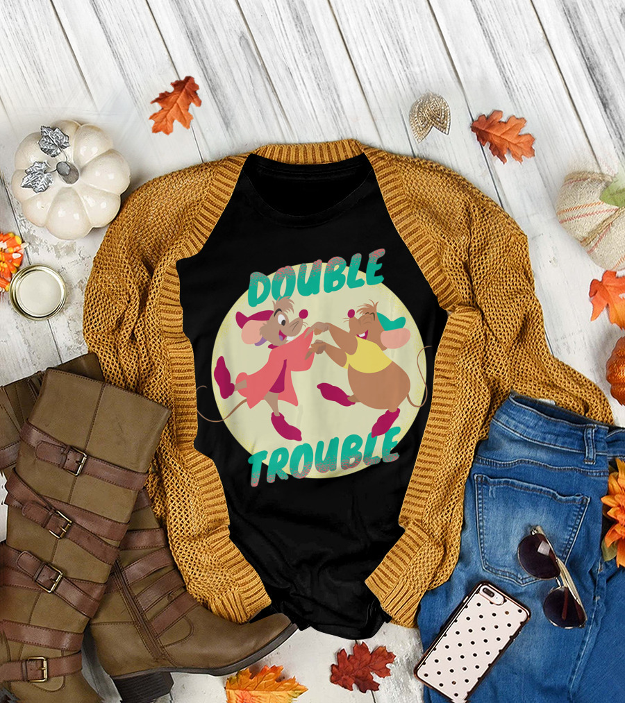 Disney Cinderella Jaq and Gus Double Trouble Moon Dance T-Shirt