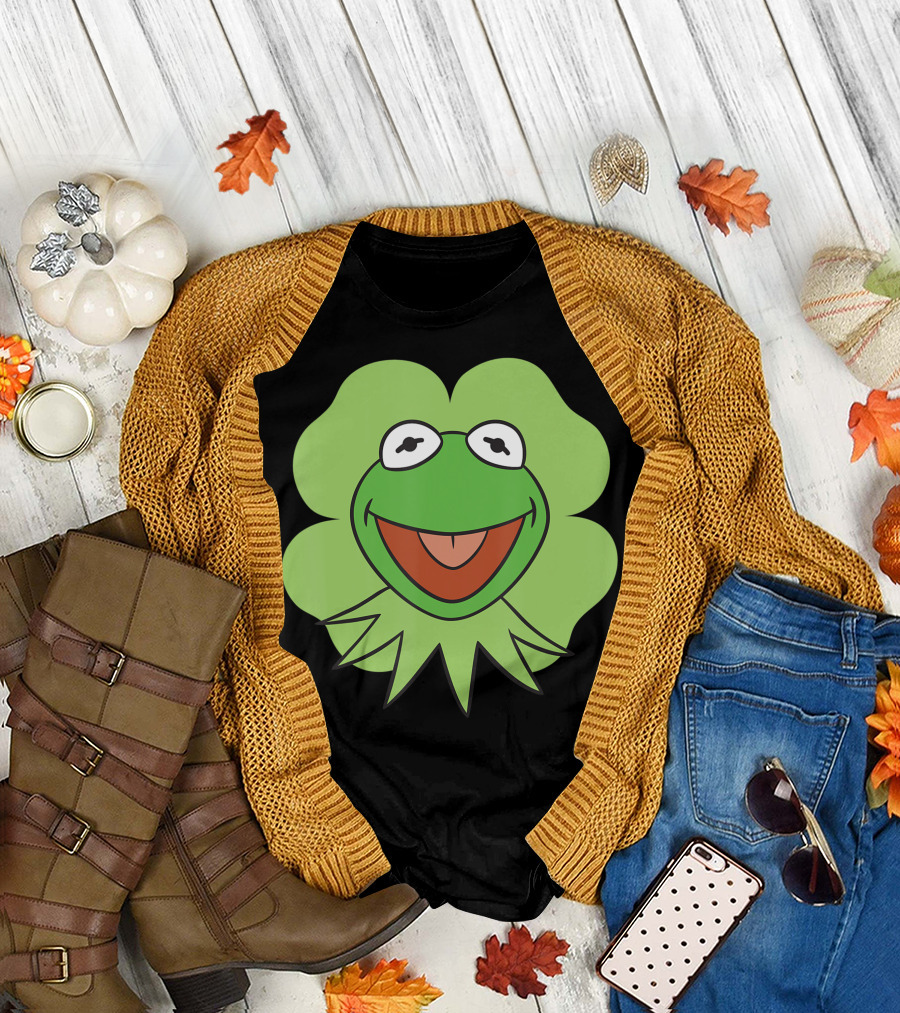 Kermit Shamrock Disney Muppets Green St. Patrick's Day T-Shirt