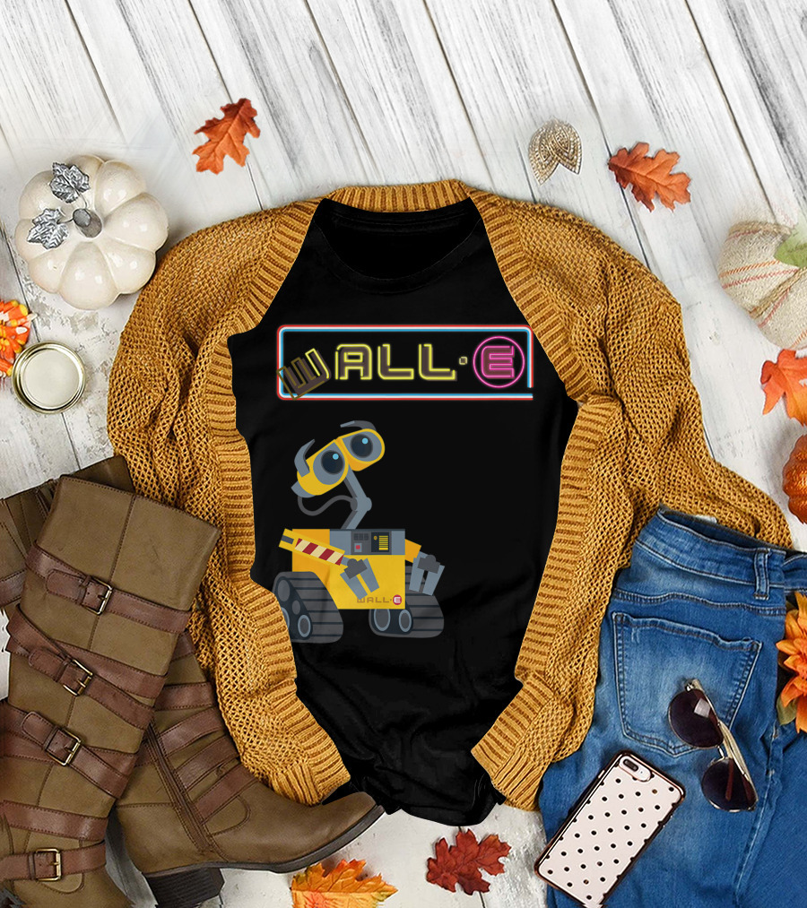 Disney Pixar Wall-E Neon Sign Wall-E T-Shirt