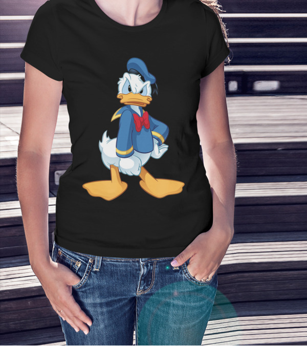 Donald Duck Angry Classic Pose Navy Suit Red Bowtie T-Shirt