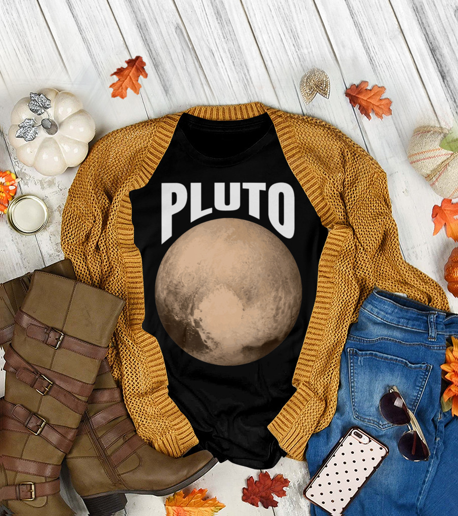 Pluto Solar System Space Planet T-Shirt
