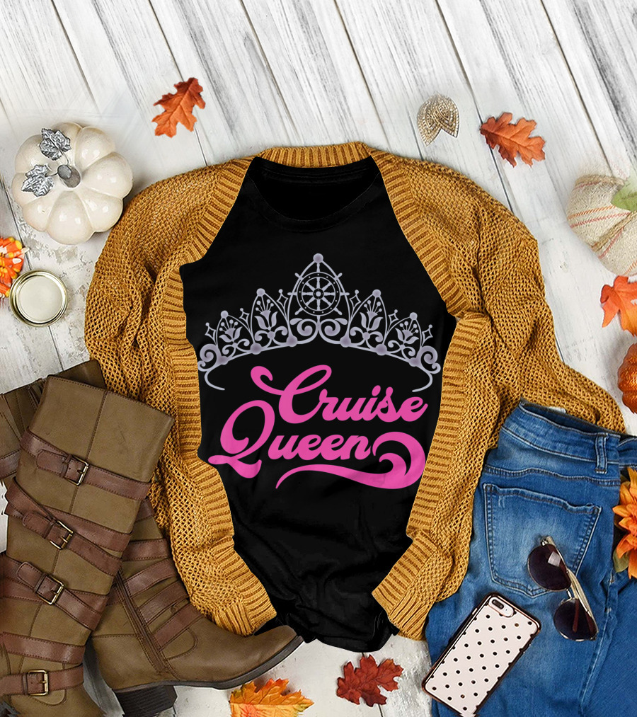 Cruise Queen Tiara Nautical Crown T-Shirt