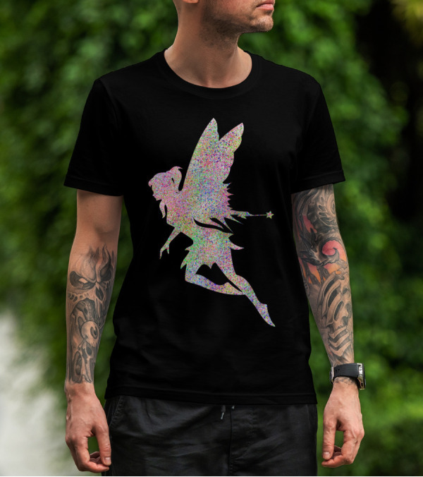 Cute Fairy Girl Glitter Rainbow T-Shirt