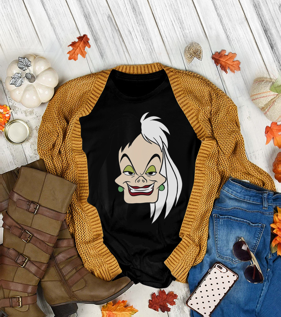 Disney 101 Dalmatians Cruella De Vil Character Face T-Shirt