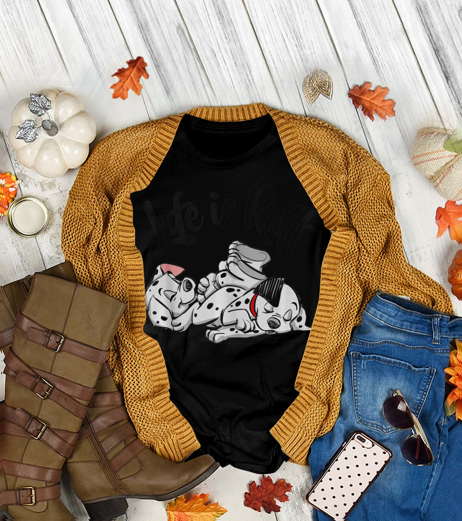 Disney 101 Dalmatians Life Is Ruff Dogs Sleeping T-Shirt