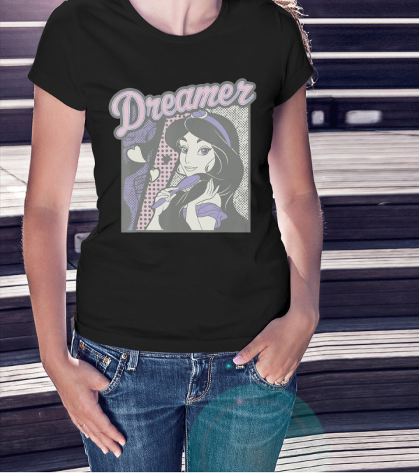 Disney Aladdin Jasmine Dreamer Comic Style Retro Pop T-Shirt