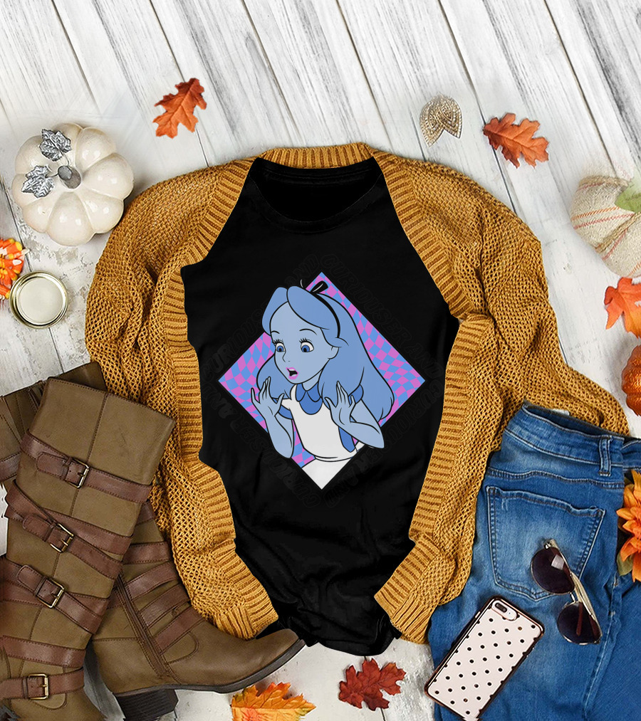 Disney Alice in Wonderland Curiouser and Curiouser Graphic Box Up T-Shirt