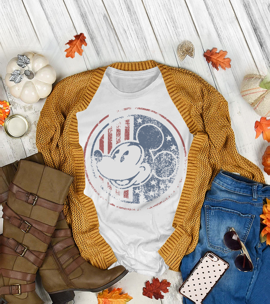 Disney Americana Mickey Mouse Vintage Distressed T-Shirt