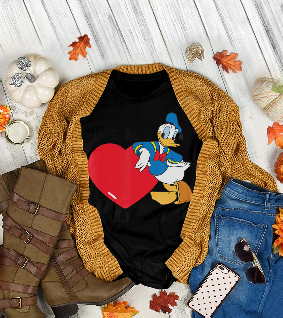Disney Donald Duck Be My Valentine Heart T-Shirt