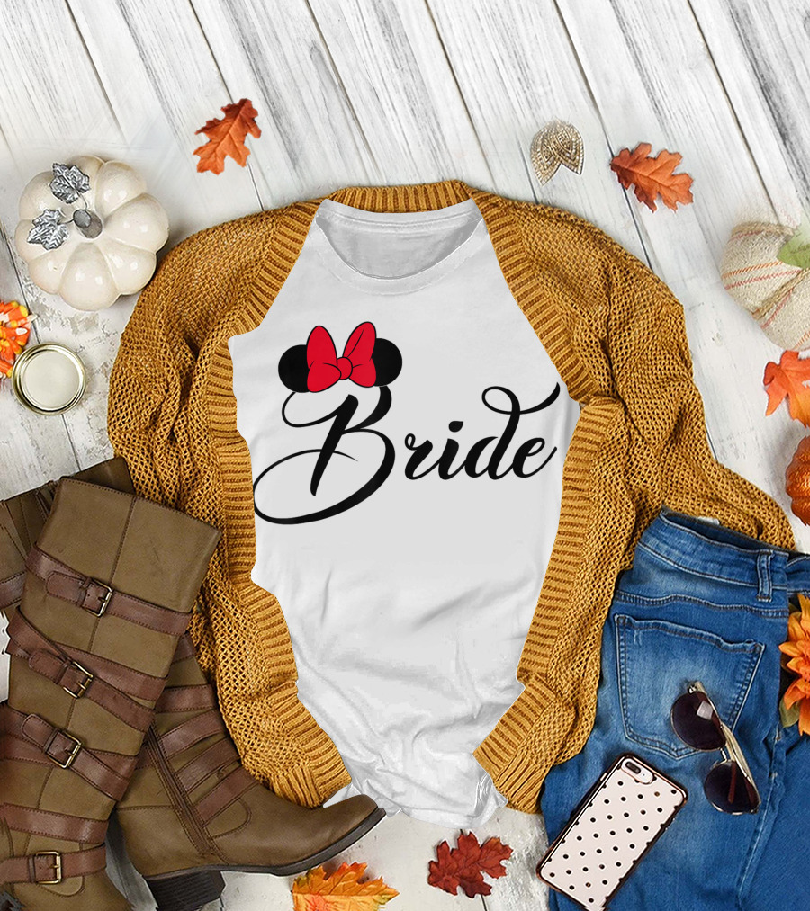 Disney Minnie Bride Bow Iconic Bridal T-Shirt