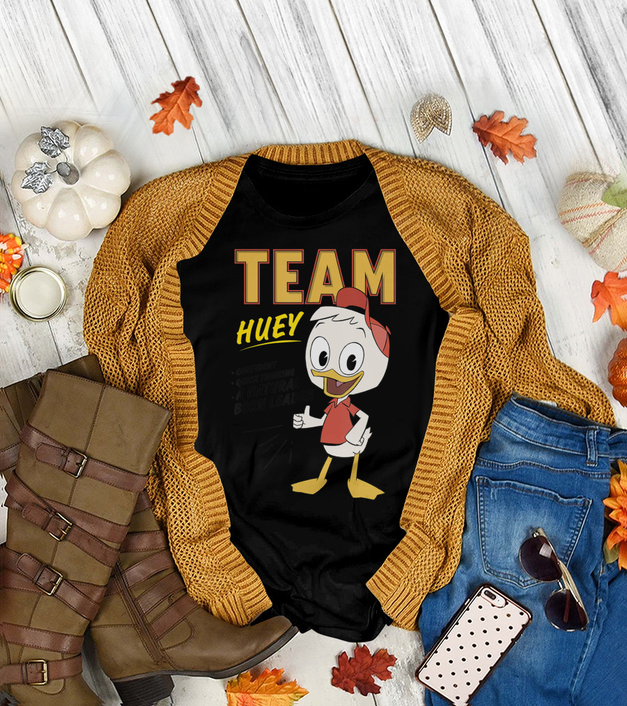 Disney Ducktales Team Huey Confident Quick Thinking Natural Born Leader T-Shirt