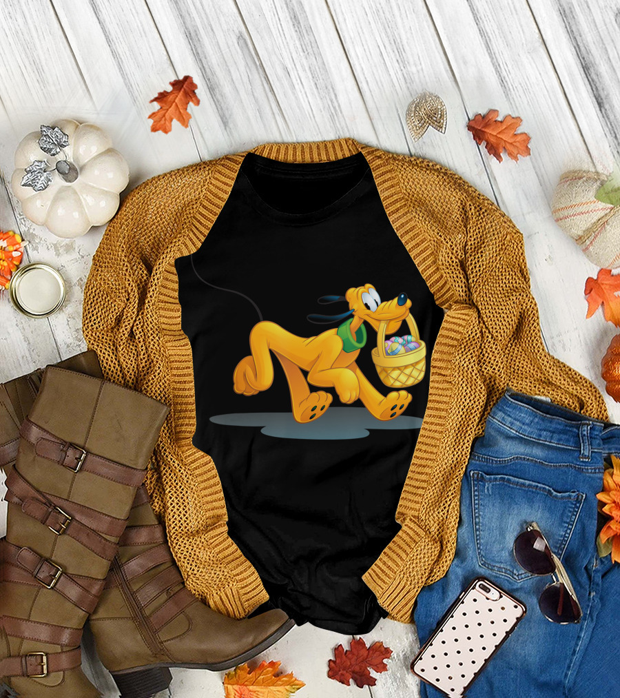 Disney Pluto Easter Basket T-Shirt