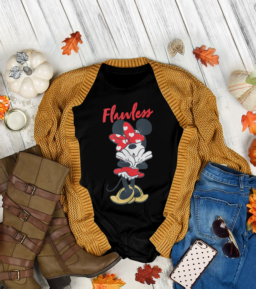 Flawless Minnie Disney Bow Hearts Red Dress T-Shirt