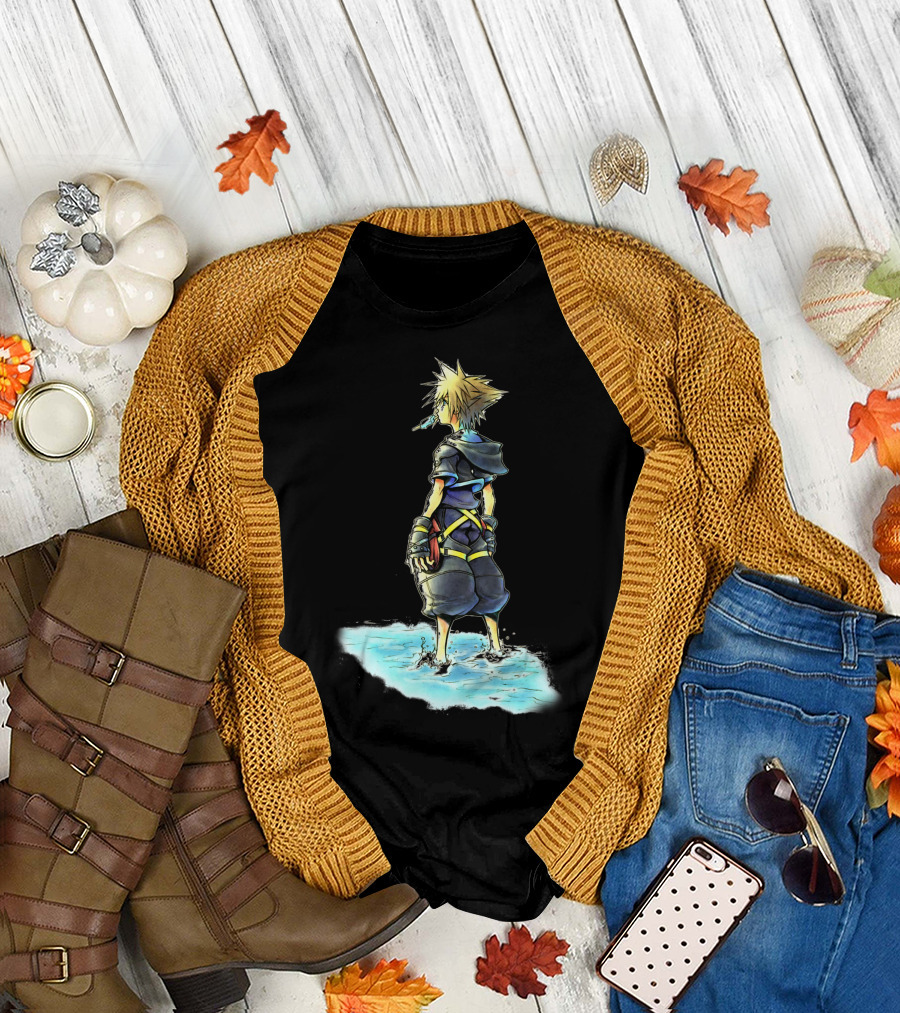 Kingdom Hearts Sora Sea Salt Ice Cream Sketch Disney T-Shirt