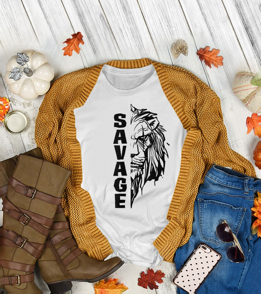 Disney Lion King Live Action Savage Half Lion Face T-Shirt