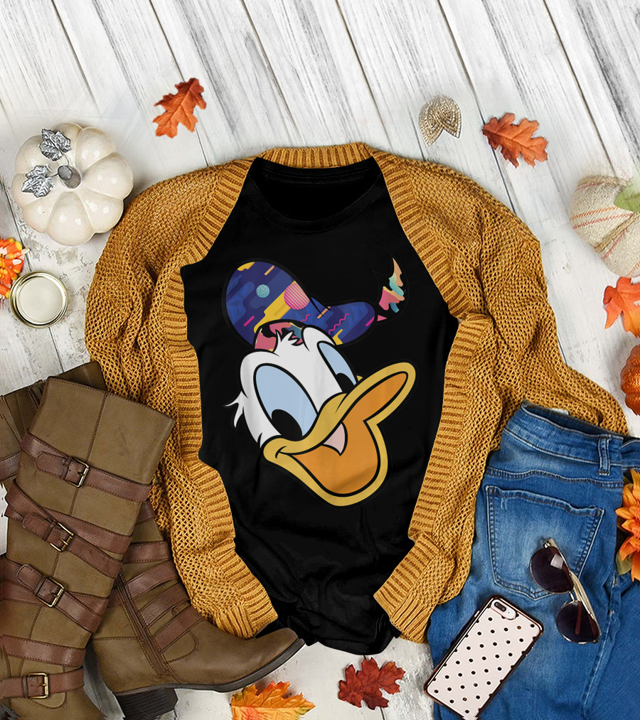 Disney Mickey And Friends Donald Duck Colorful Hat T-Shirt