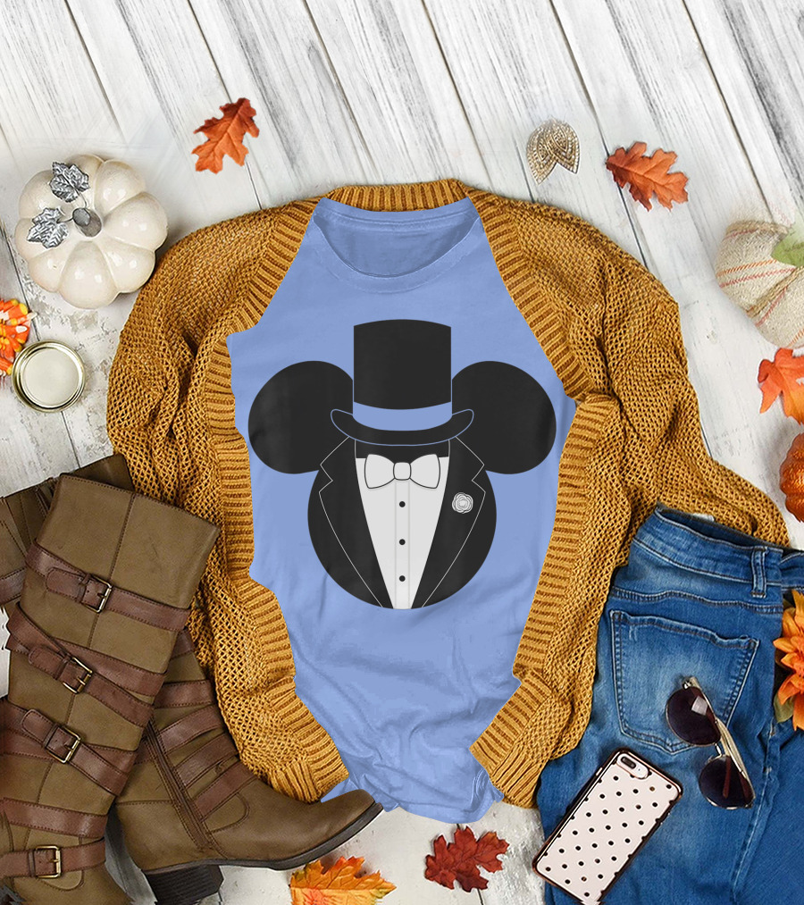 Disney Mickey And Friends Mickey Mouse Top Hat Tuxedo Groom T-Shirt