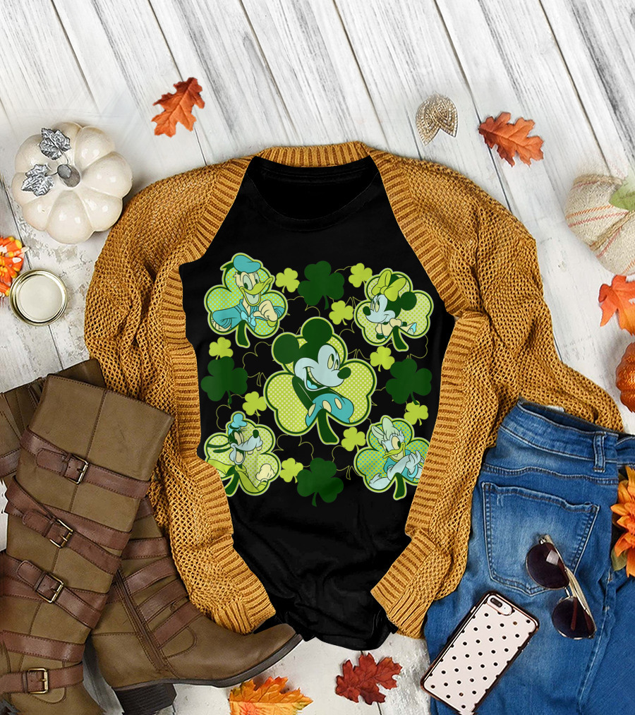 Disney Mickey And Friends St Patricks Day Shamrock T-Shirt
