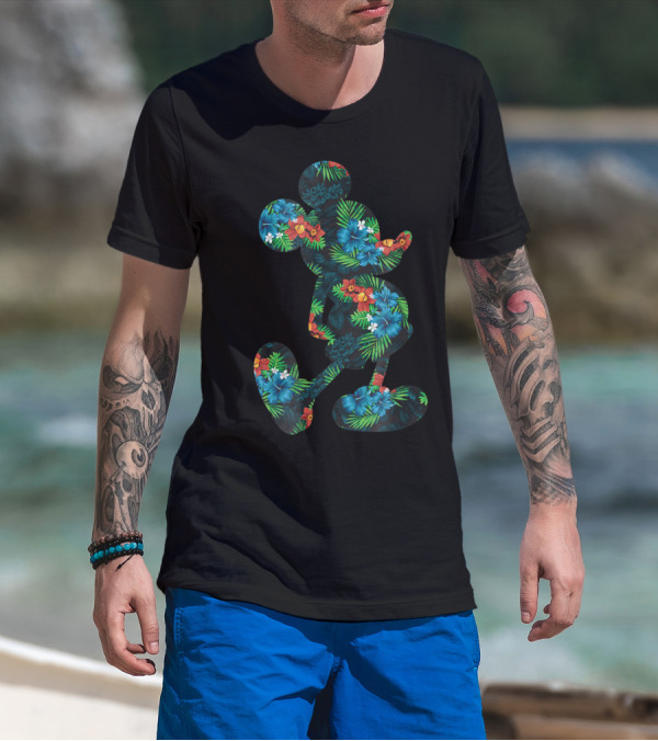 Mickey Mouse Tropical Floral Disney T-Shirt