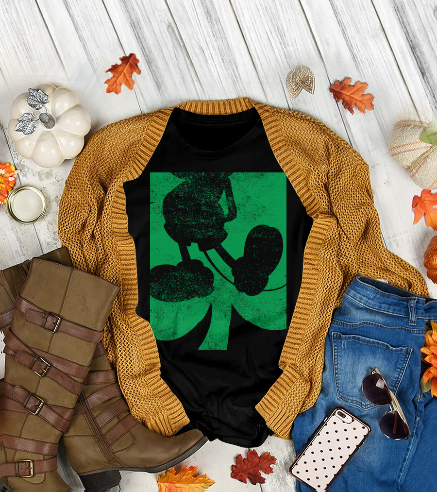 Mickey Mouse Shamrock St Patricks Disney T-Shirt