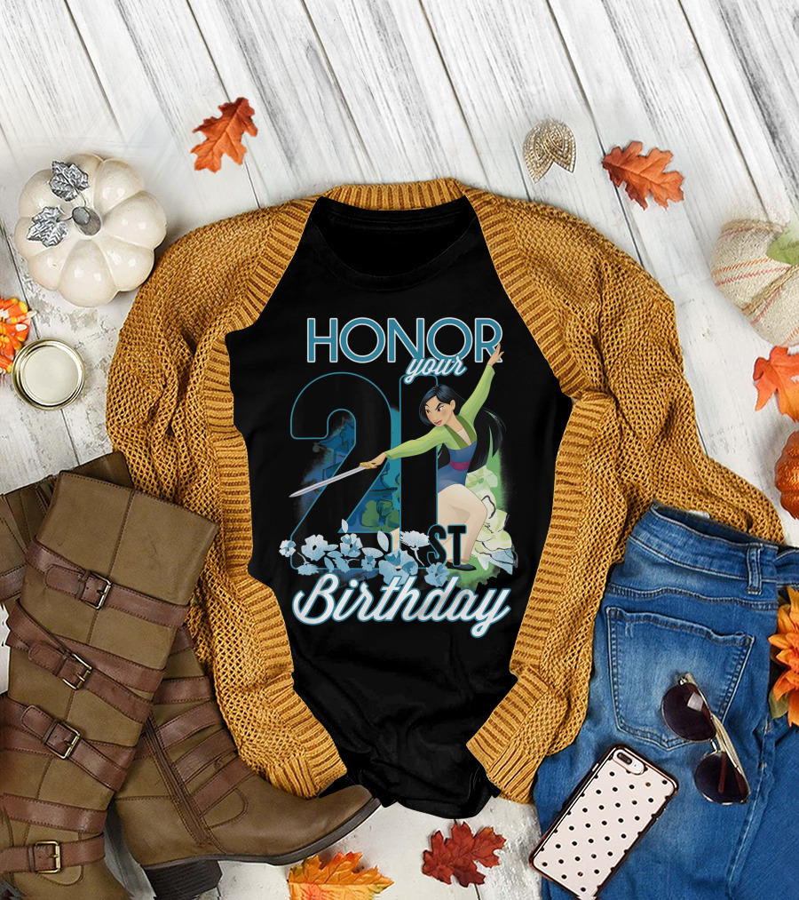 Honor Your 21st Birthday Disney Mulan T-Shirt