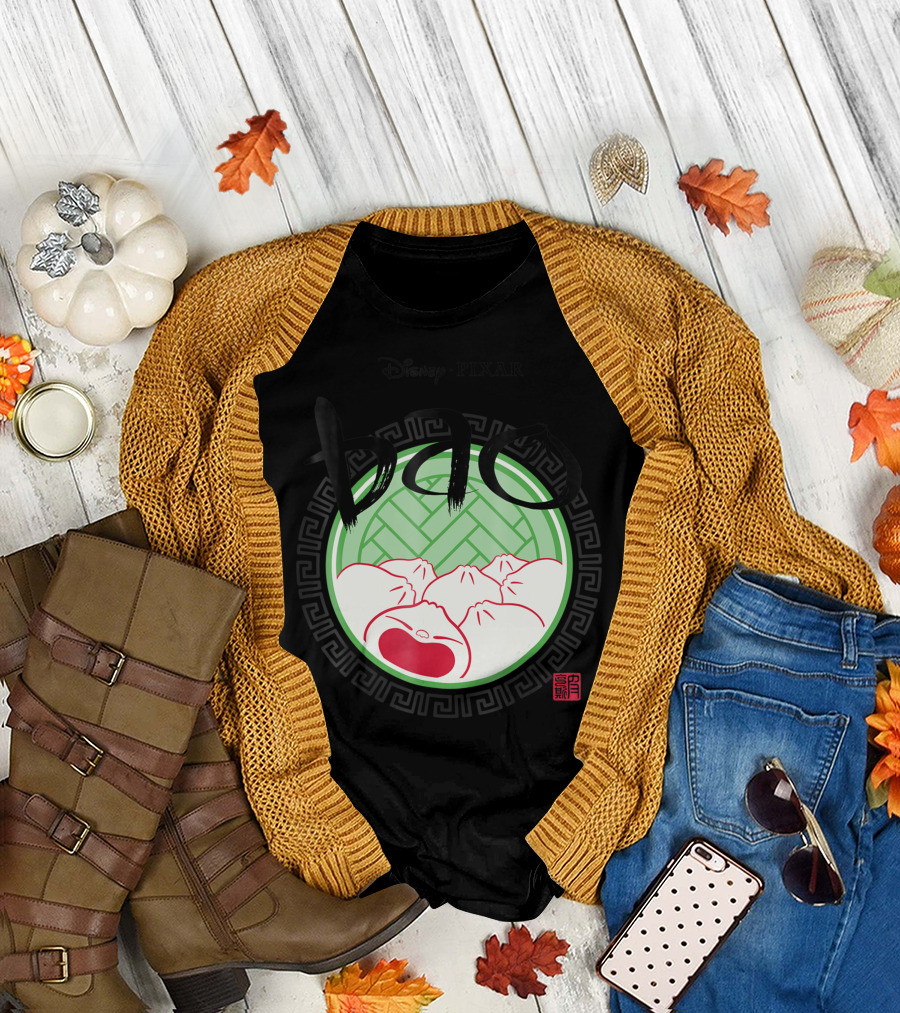 Disney Pixar Bao Huddled Dumplings Green Circle T-Shirt