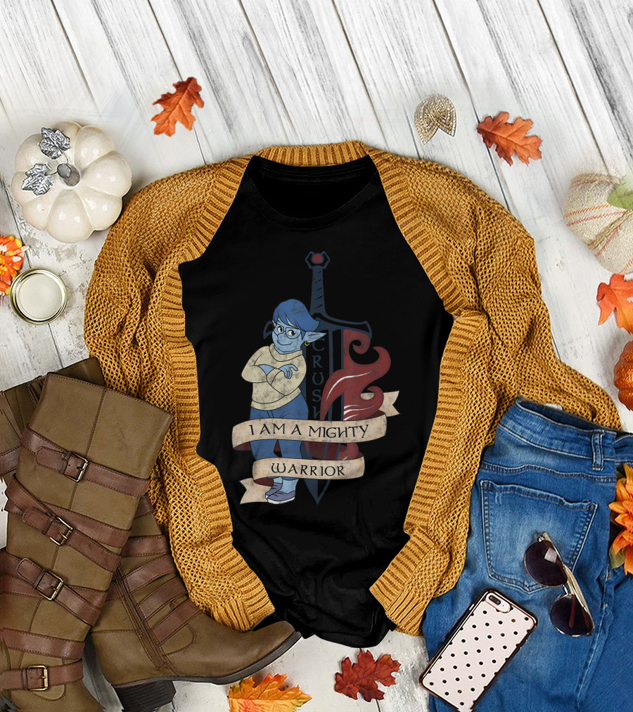 Disney Pixar Onward I Am A Mighty Warrior Sword Crush Laurel T-Shirt