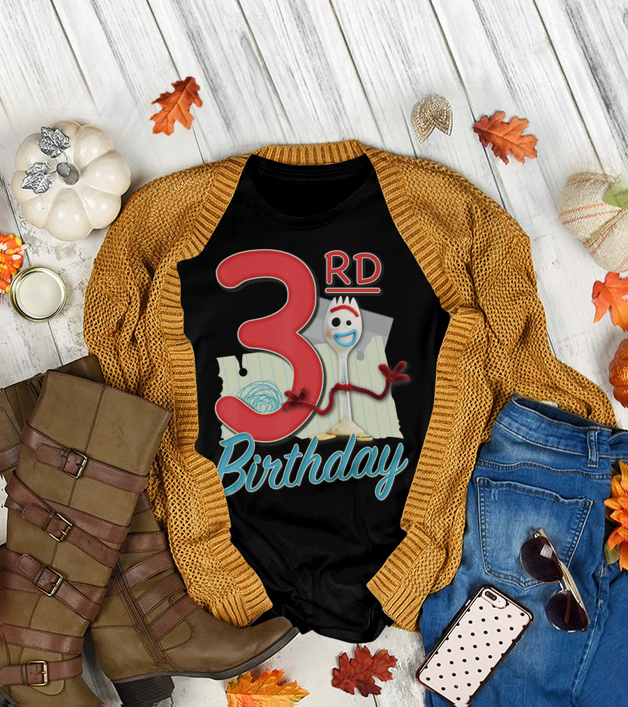 Disney Pixar Toy Story 4 Forky 3rd Birthday T-Shirt
