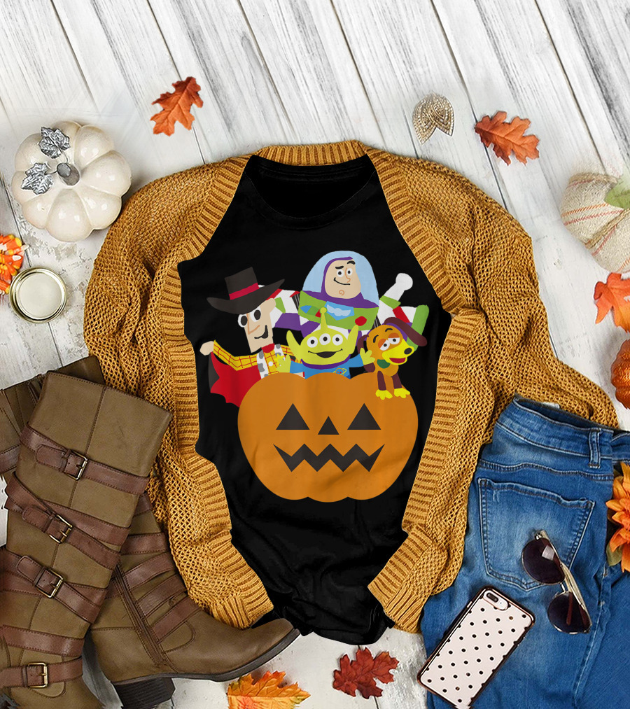 Disney Pixar Toy Story Halloween Pumpkin Costume Characters T-Shirt