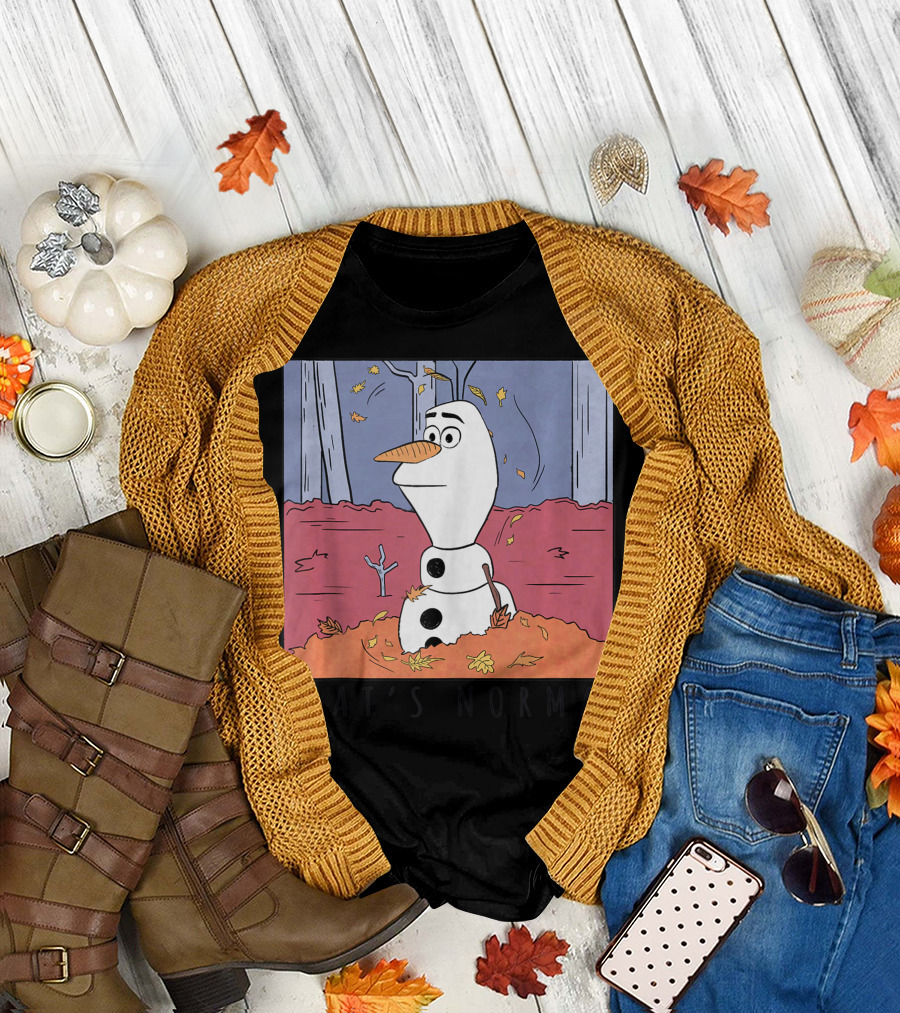 Disney Frozen 2 Olaf That's Normal Autumn Scene T-Shirt