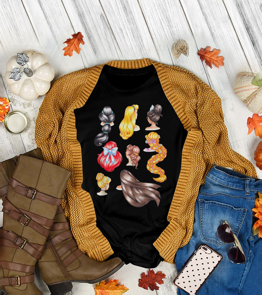 Disney Princesses Back of Hair Group Shot T-Shirt