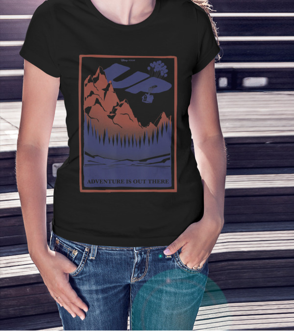 Disney Pixar Up Adventure Is Out There Mountain And Balloons T-Shirt