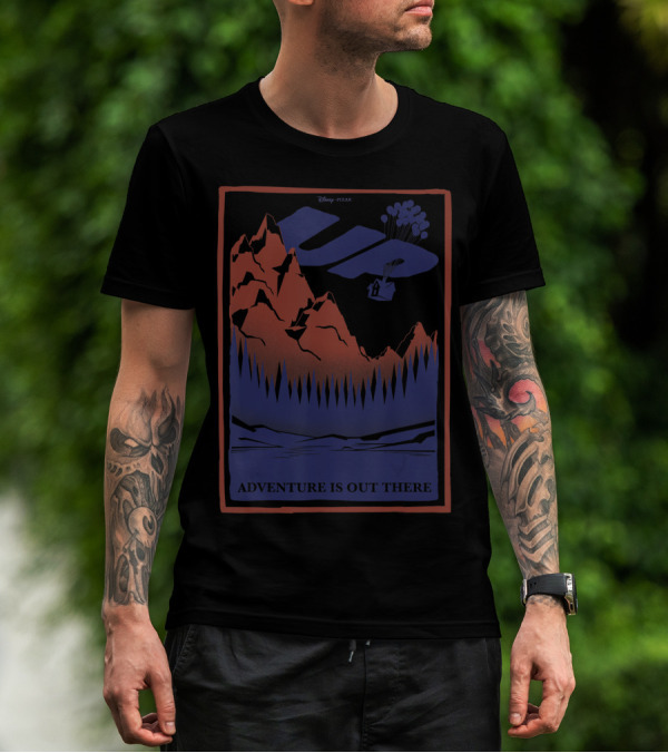 Disney Pixar Up Adventure Is Out There Mountain And Balloons T-Shirt