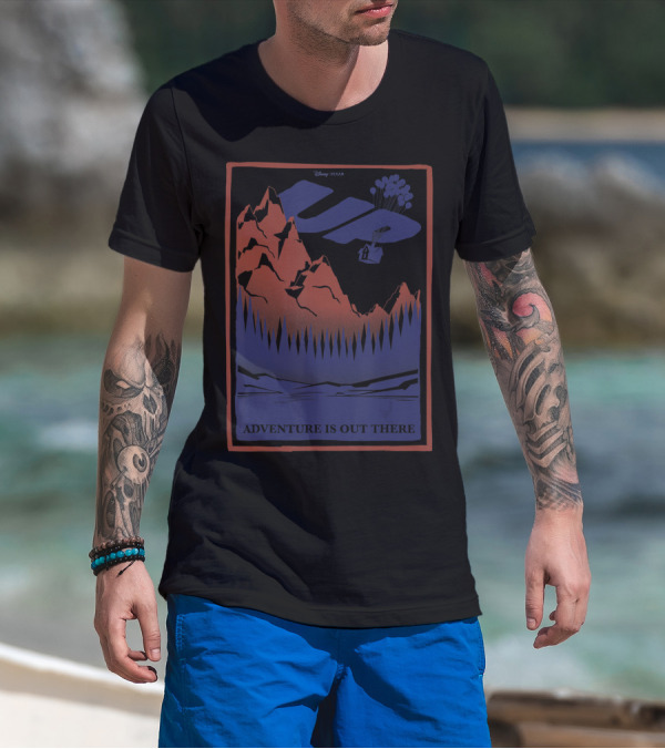Disney Pixar Up Adventure Is Out There Mountain And Balloons T-Shirt